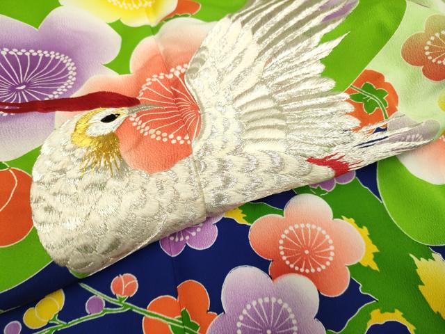 平和屋本店●お引きずり・お引き摺り・引き振袖　和装　結婚式　舞妓　芸妓　芸者　衣装　刺繍　尾長鳥梅文　暈し染め　金銀糸　DABF5994du