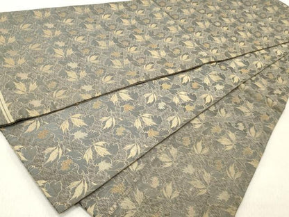 平和屋着物◎アンティーク 大正ロマン 丸帯 美也比織 草花文 正絹 逸品 DABF6008zy