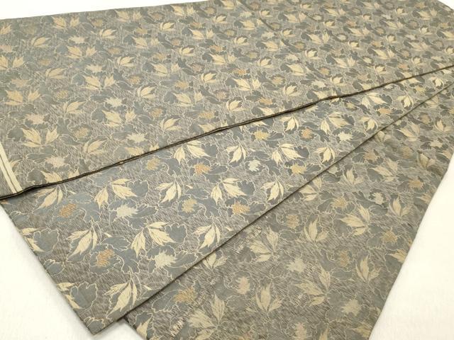 平和屋着物◎アンティーク 大正ロマン 丸帯 美也比織 草花文 正絹 逸品 DABF6008zy