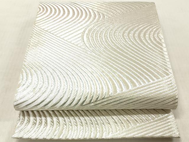 平和屋着物◎両面全通柄袋帯　正絹　流水文　金銀糸　逸品　未使用　DABF6009zy