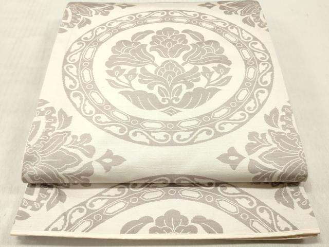 平和屋着物◎六通柄袋帯　花丸文　正絹　逸品　DABF6017zy