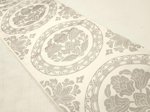 平和屋着物◎六通柄袋帯　花丸文　正絹　逸品　DABF6017zy