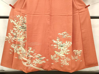 平和屋着物■訪問着 刺繍 風景文 金糸 正絹 逸品 DABF6024zy
