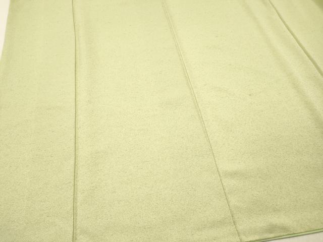 平和屋着物■上質な色無地 霞地紋 若芽色 正絹 逸品 DABF6030zy