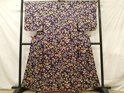 平和屋着物■上質な小紋 宝づくし花文 正絹 逸品 DABF6032zy