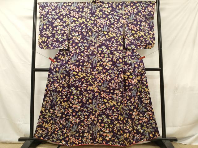 平和屋着物■上質な小紋 宝づくし花文 正絹 逸品 DABF6032zy