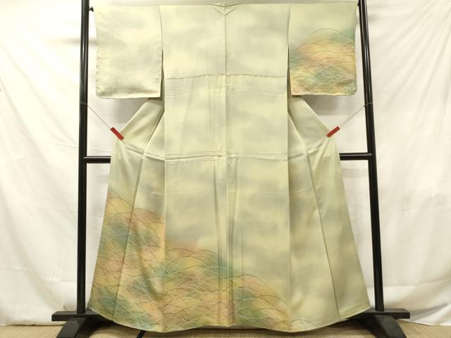 平和屋着物■訪問着 芝文 暈し染め 正絹 逸品 DABF6034zy