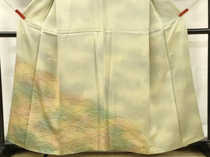 平和屋着物■訪問着 芝文 暈し染め 正絹 逸品 DABF6034zy