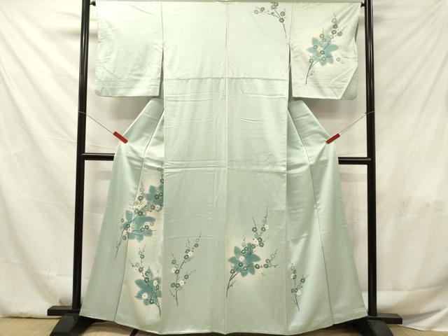 平和屋着物■訪問着 刺繍 枝花文 暈し染め 金彩 正絹 逸品 DABF6035zy