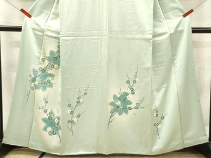 平和屋着物■訪問着 刺繍 枝花文 暈し染め 金彩 正絹 逸品 DABF6035zy
