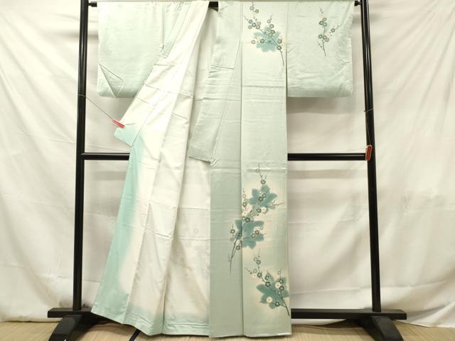 平和屋着物■訪問着 刺繍 枝花文 暈し染め 金彩 正絹 逸品 DABF6035zy