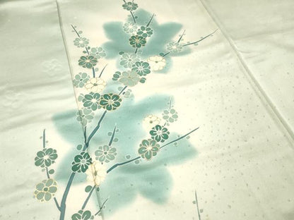 平和屋着物■訪問着 刺繍 枝花文 暈し染め 金彩 正絹 逸品 DABF6035zy
