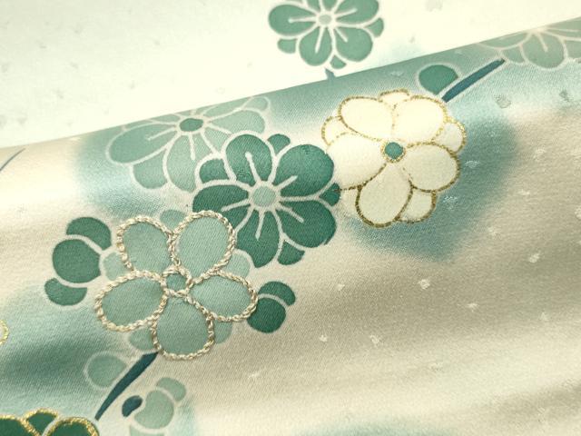 平和屋着物■訪問着 刺繍 枝花文 暈し染め 金彩 正絹 逸品 DABF6035zy