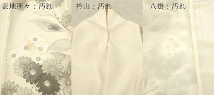平和屋着物■訪問着　手描き　枝花文　金銀彩　正絹　逸品　DABF6041zy