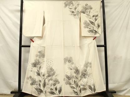 平和屋着物■訪問着　手描き　枝花文　金銀彩　正絹　逸品　DABF6041zy