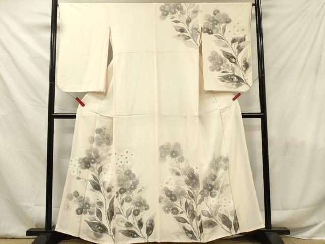 平和屋着物■訪問着　手描き　枝花文　金銀彩　正絹　逸品　DABF6041zy