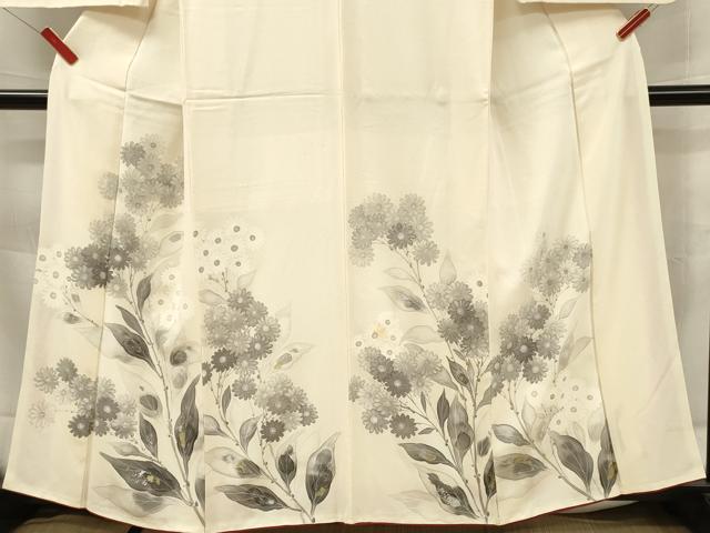 平和屋着物■訪問着　手描き　枝花文　金銀彩　正絹　逸品　DABF6041zy
