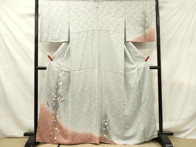 平和屋着物■西陣　京の名門　じゅらく謹製　訪問着　飛鳥枝梅文　暈し染め　正絹　逸品　DABF6046zy