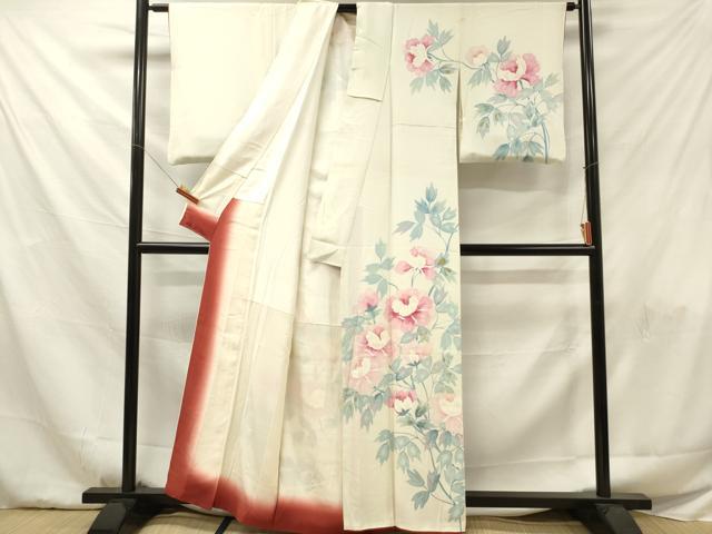 平和屋着物■訪問着　枝花文　金銀彩　正絹　逸品　DABF6049zy