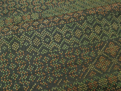 平和屋着物■本場結城紬織　エ霞吉祥文　証紙付き　正絹　逸品　DABF6070zy
