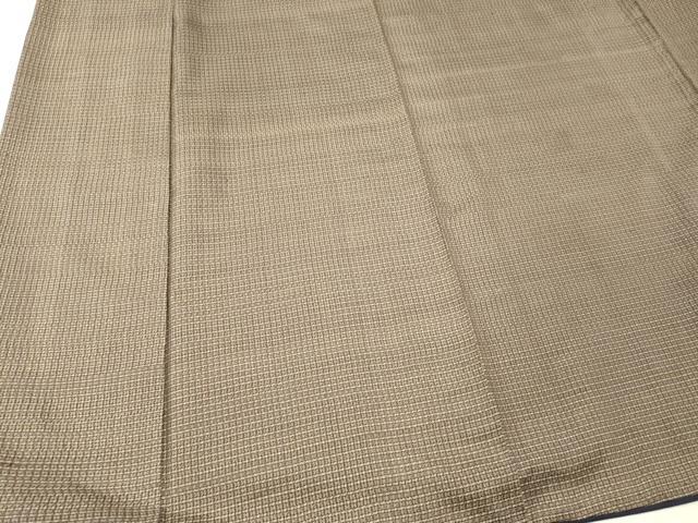 平和屋着物■男性　紬　アンサンブル　格子　正絹　逸品　DABF6071zy