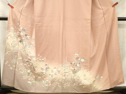 平和屋着物■訪問着　御所車花文　暈し染め　金銀彩　正絹　逸品　DABF6088zy