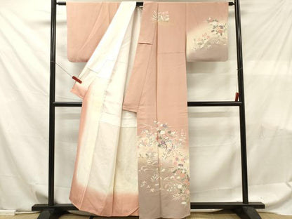 平和屋着物■訪問着　御所車花文　暈し染め　金銀彩　正絹　逸品　DABF6088zy