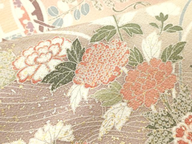 平和屋着物■訪問着　御所車花文　暈し染め　金銀彩　正絹　逸品　DABF6088zy