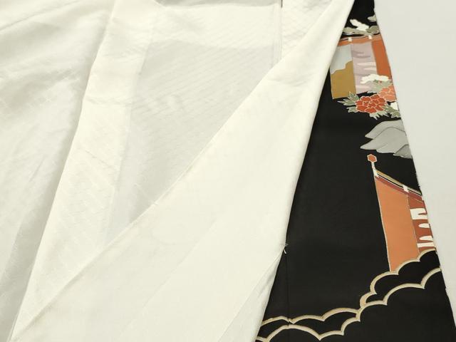平和屋着物■豪華黒留袖　作家物　駒刺繍　御所車几帳文　松竹梅　金彩　正絹　逸品　DABF6094zy