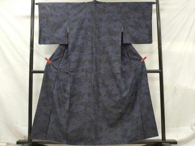 平和屋着物■上質な紬　草葉文　さが美扱い　正絹　逸品　DABF6096zy