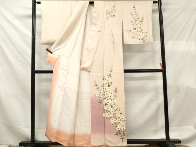 平和屋着物■訪問着　枝花文　暈し染め　金彩　正絹　逸品　DABF6098zy
