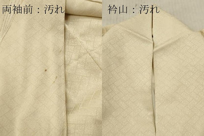平和屋着物■訪問着　駒刺繍　笹の葉文　金彩　正絹　逸品　DABF6109zy