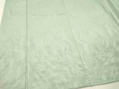 平和屋着物■上質な色無地　霞地紋　白藍色　正絹　逸品　DABF6114zy