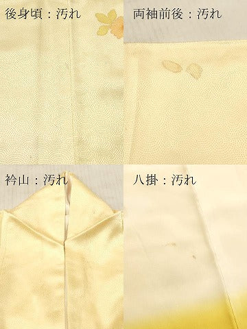 平和屋着物■訪問着　草花文　暈し染め　金彩　正絹　逸品　DABF6115zy