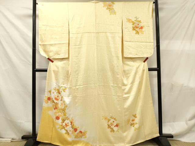 平和屋着物■訪問着　草花文　暈し染め　金彩　正絹　逸品　DABF6115zy