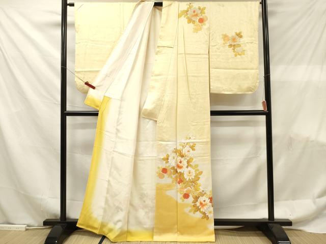 平和屋着物■訪問着　草花文　暈し染め　金彩　正絹　逸品　DABF6115zy