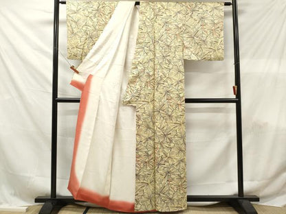 平和屋着物■上質な小紋　舞蝶文　正絹　逸品　DABF6124zy