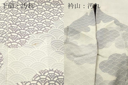 平和屋着物■訪問着　雲取り青海波文　正絹　逸品　DABF6126zy