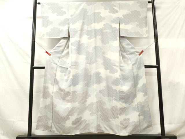 平和屋着物■訪問着　雲取り青海波文　正絹　逸品　DABF6126zy
