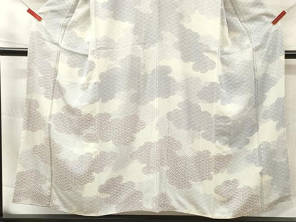 平和屋着物■訪問着　雲取り青海波文　正絹　逸品　DABF6126zy