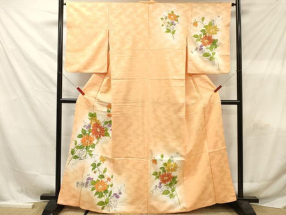 平和屋着物■訪問着 花鳥文 暈し染め 金彩 洗える着物 DABF6131zy