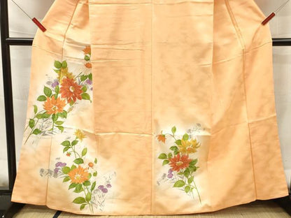 平和屋着物■訪問着 花鳥文 暈し染め 金彩 洗える着物 DABF6131zy