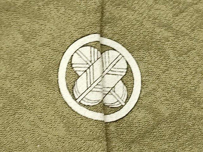 平和屋着物■上質な色無地 霞地紋 柳茶色 正絹 逸品 DABF6136zy