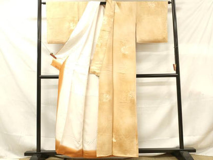 平和屋着物■上質な小紋　抽象文様　暈し染め　正絹　逸品　DABF6142zy