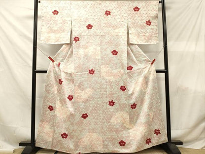 平和屋着物■上質な小紋　風景花文　正絹　逸品　未使用　DABF6149zy