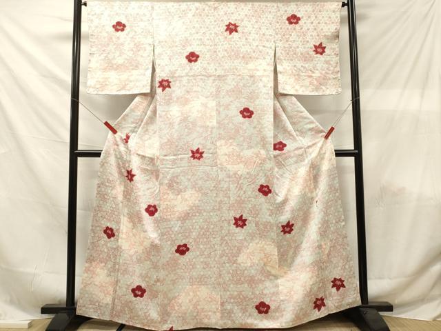 平和屋着物■上質な小紋　風景花文　正絹　逸品　未使用　DABF6149zy