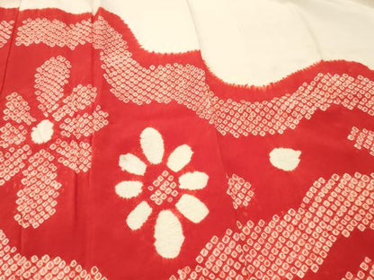 平和屋着物■長襦袢 無双仕立て 絞り 舞花文 正絹 逸品 DABF6150zy