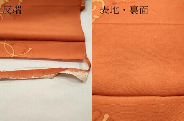 平和屋着物▼羽織・コート　反物　羽尺　ろうけつ染　葡萄蔦の葉文　逸品　未使用　DABF6213zy