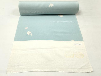 平和屋着物●小紋　反物　着尺　舞花文　兎　逸品　未使用　DABF6272zy