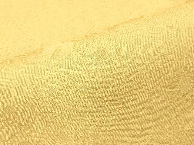 平和屋着物■上質な色無地　辻が花地紋　芥子色　正絹　逸品　DABF6439zy